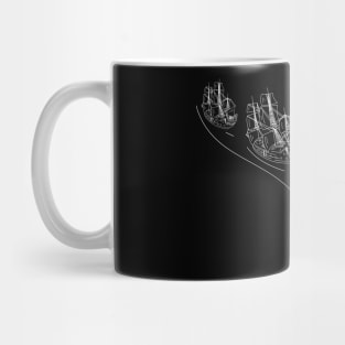 Ship Ocean Sea Sail Pirates Freedom Adventure Waves travel Modern Gift Mug